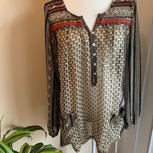 Free People Oversized Beaded Funky Boho Tunic